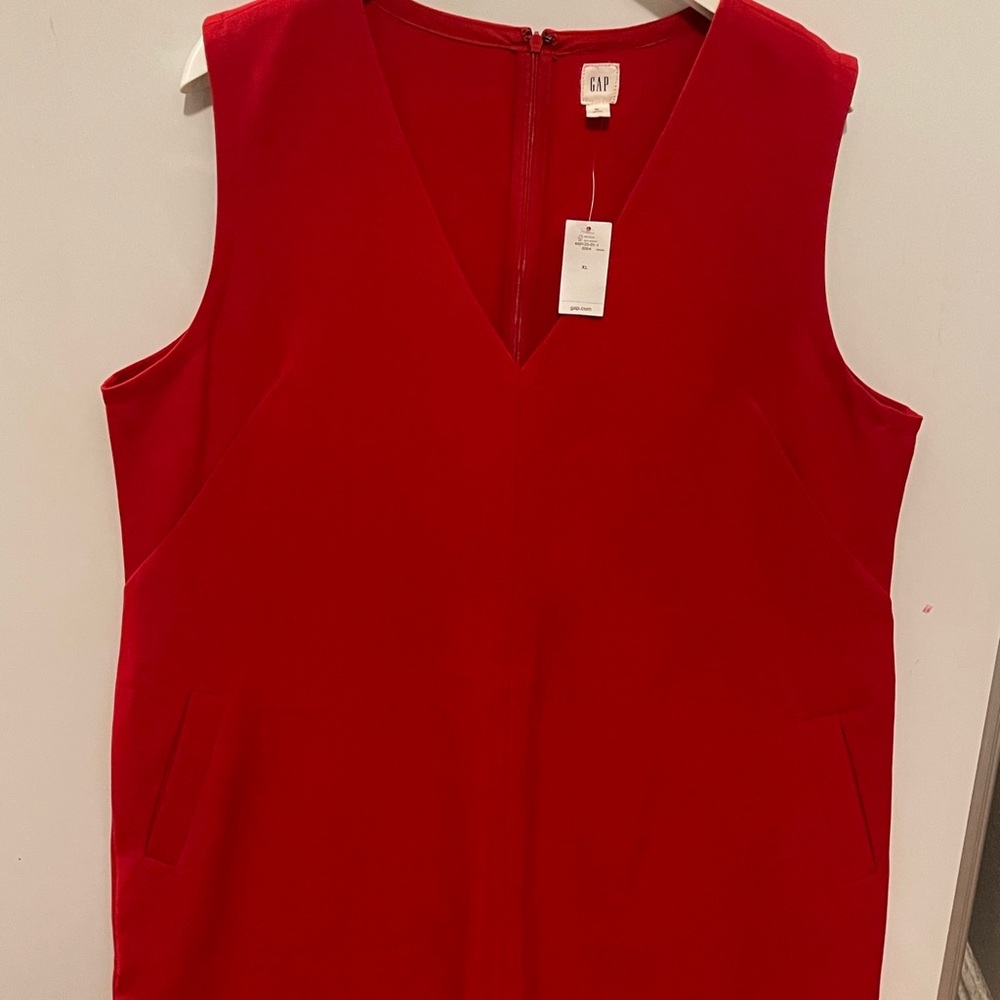 ♥️ GAP NWT Red Sleeveless Shift Dress